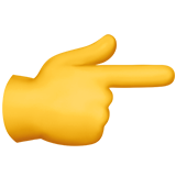Mão apontando para a esquerda
